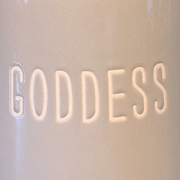 GODDESS Incised Glossy Gray Stoneware Mug with Unglazed Base - Picture 11 of 11